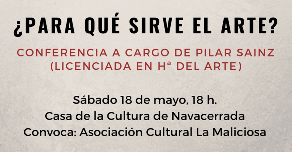Conferencia “¿Para qué sirve el arte?” la darsena Conferencia “¿Para qué sirve el arte?” la darsena