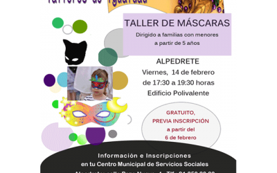 Taller de máscaras de Carnaval en Alpedrete.