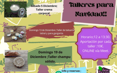 Talleres online: Cosmética Natural (Navidad 2020-21)