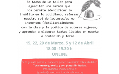 Taller de iniciación a la Poesía con perspectiva de género.