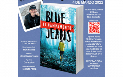 Charla y firma de libros con Blue Jeans.
