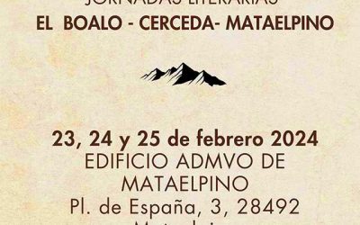 Jornadas Literarias (2024), en El Boalo, Cerceda y Mataelpino.