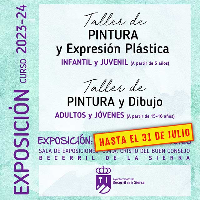 Exposición: Talleres de Pintura, Dibujo y Expresión Plástica (2024), en Becerril de la Sierra.